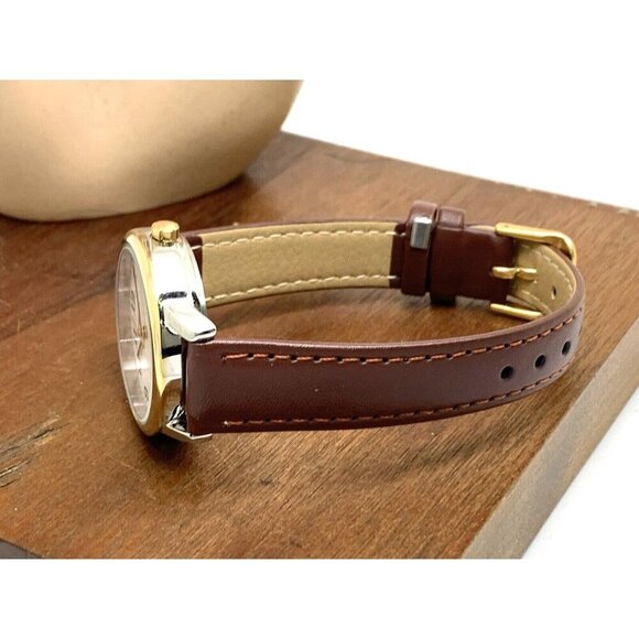 Timex Women's Watch TW2P78700 Indiglo Quartz Two Tone White Dial Brown L… - Picture 9 of 14